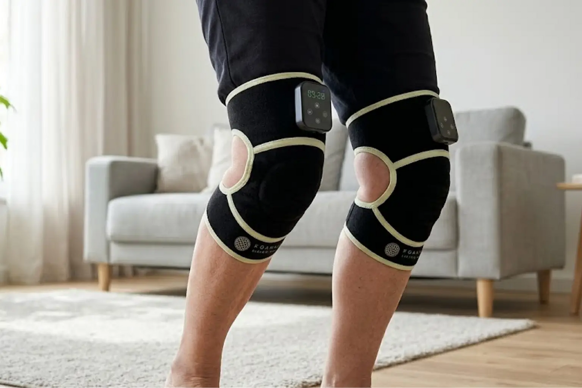 Relaxing knee therapy session